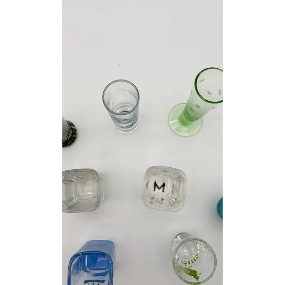 Vintage Shot Glasses Various Destinations Vacation Spots Lot Of 15. VG Condition